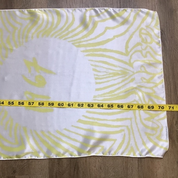 SUNSHINE Class Unsurpassed 1967 Scarf Sunburst White Yellow - Picture 7 of 7